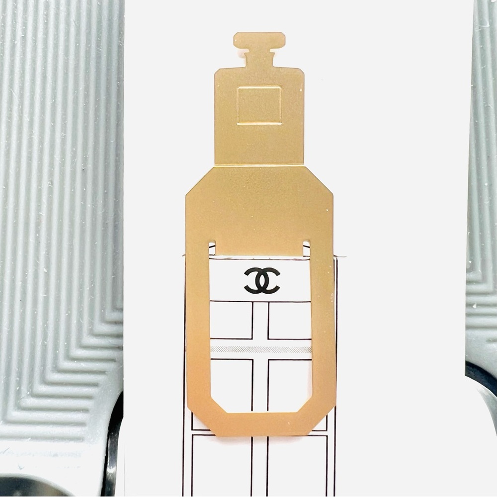New CHANEL Gold Perfume Bottle Bookmark